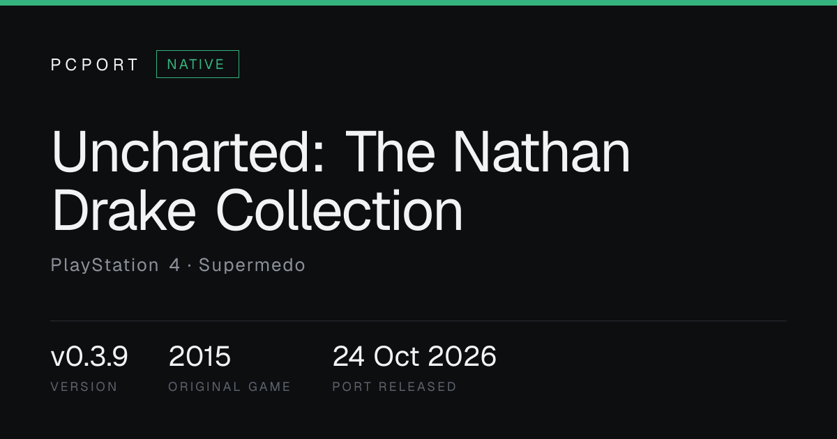 Uncharted: The Nathan Drake Collection PC Port — Native | PCPort